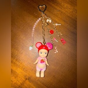 Sonny Angel Strawberry Love Keychain